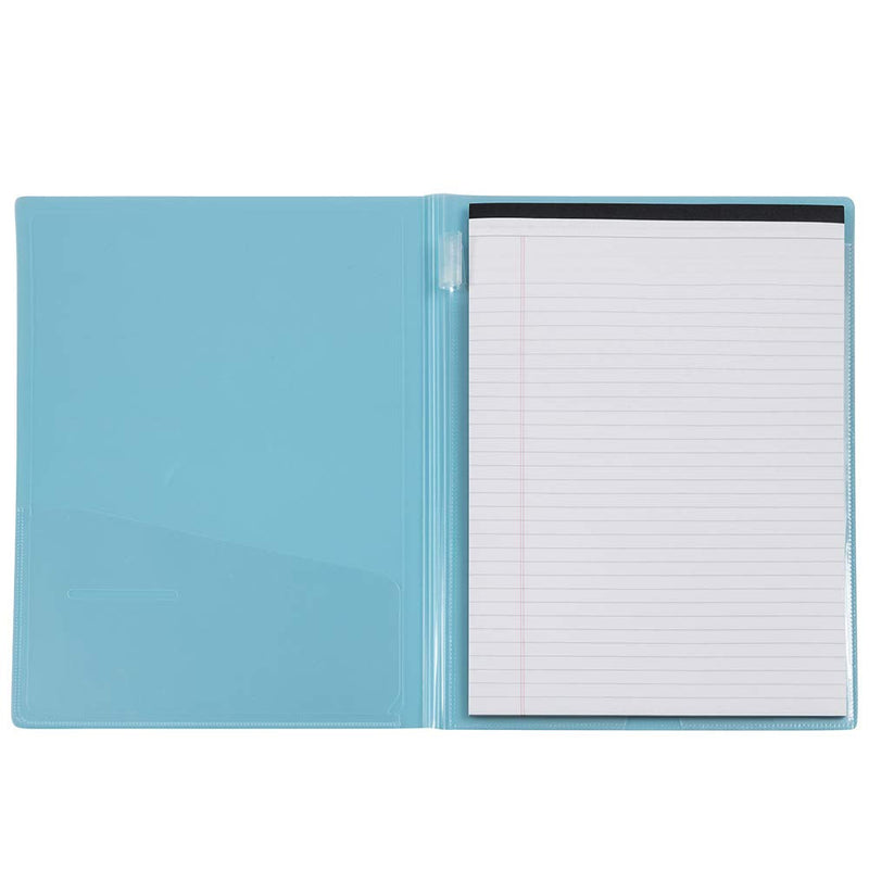 [Australia - AusPower] - JAM PAPER Plastic Padfolio - 9 1/2 x 12 1/4 - Blue - Pad Holder Sold Individually 