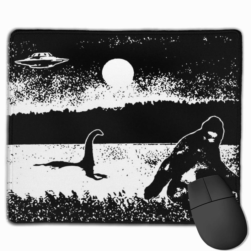 [Australia - AusPower] - Bigfoot Loch Ness Monster UFO Sasquatch Alien Mouse Pad Non-Slip Gaming Mouse Pad with Stitched Edge Computer Pc Mousepad Rubber Base for Office Home 