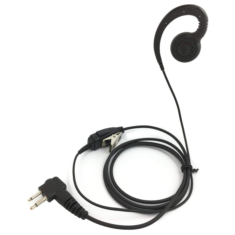 [Australia - AusPower] - ProMaxPower 1-Wire C-Shape Swivel Earpiece Headset with PTT Button Mic for Motorola Two-Way Radio Walkie Talkies CP100, CP200D, CLS1110, CLS1410, EP450, GP308 (1-Pack) 