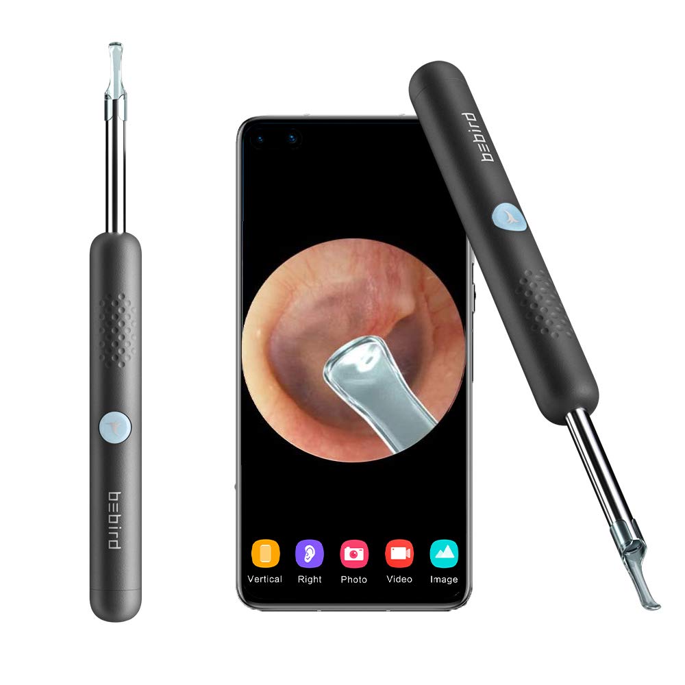 [Australia - AusPower] - BEBIRD Ear Wax Removal Endoscope Otoscope, Earwax Remover Tools, Scope, with 1080P FHD Camera, 6 Led Lights, Wireless Connected, Compatible with iPhone, iPad, Android Smart Phones & Tablets (Black) 