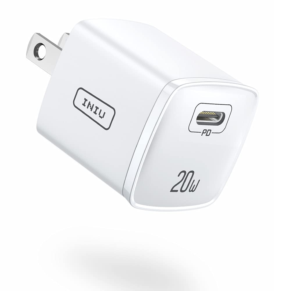[Australia - AusPower] - INIU USB C Charger, Smallest 20W PD 3.0 Fast Charger, Universal Wall Charger Block Power Adapter for iPhone 13 12 11 Pro Max XR XS X 8 Samsung S21 S20 Note 20 iPad AirPods Pro Google Pixel LG Sony etc 1 