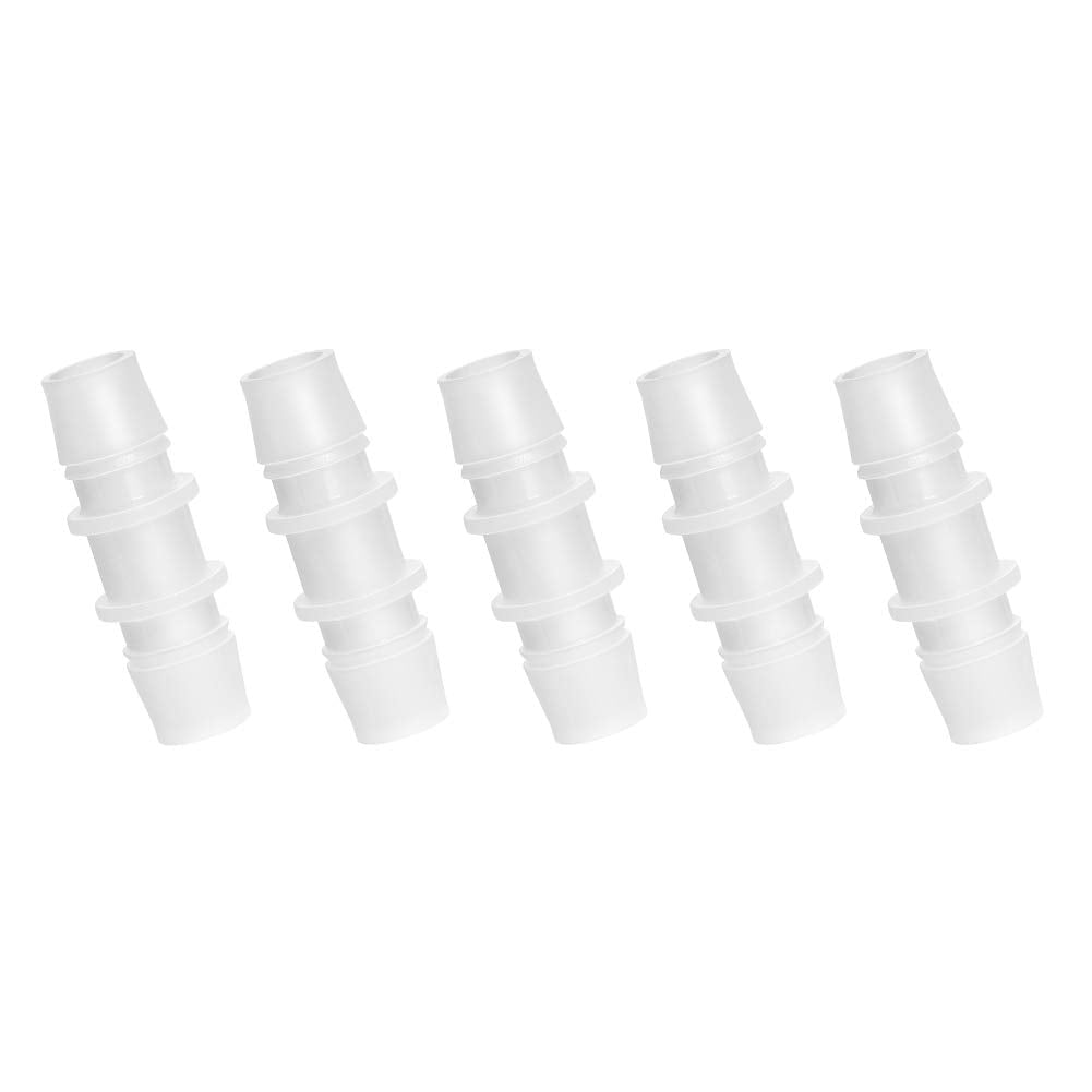 [Australia - AusPower] - Quickun Plastic Hose Barb Fitting, 1/2" x 1/2" Barbed Splicer Mender Joint Adapter Union Fitting (Pack of 5) 