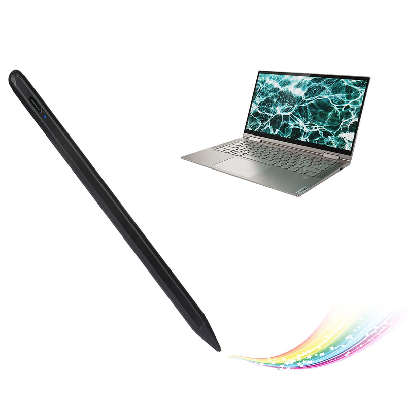[Australia - AusPower] - Active Stylus for Lenovo Yoga C740 14" 2-in-1 Pen, Electronic Digital Pencil Compatible with Lenovo 2020 Yoga C740 Stylus Pens,Good for Sketching and Note-Taking Pens with Type-C Rechargeable, Black 
