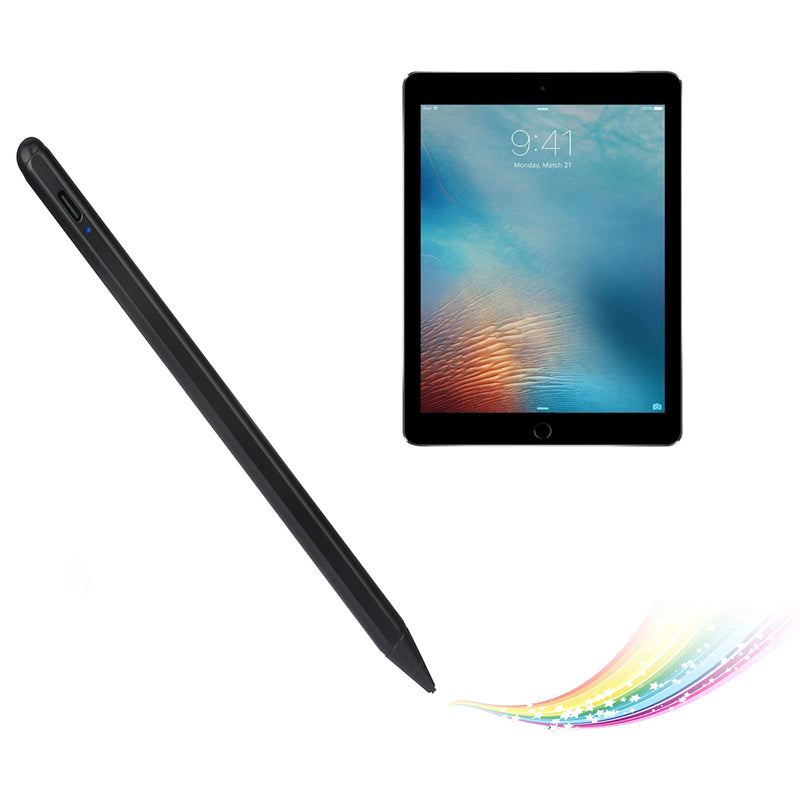[Australia - AusPower] - Electronic Stylus for iPad Pro 9.7" 2016 Pencil,Active Capacitive Pencil Compatible with Apple iPad Pro 9.7-inch Stylus Pens,Good on Drawing and NotesType-C Rechargeable Pen, Black 