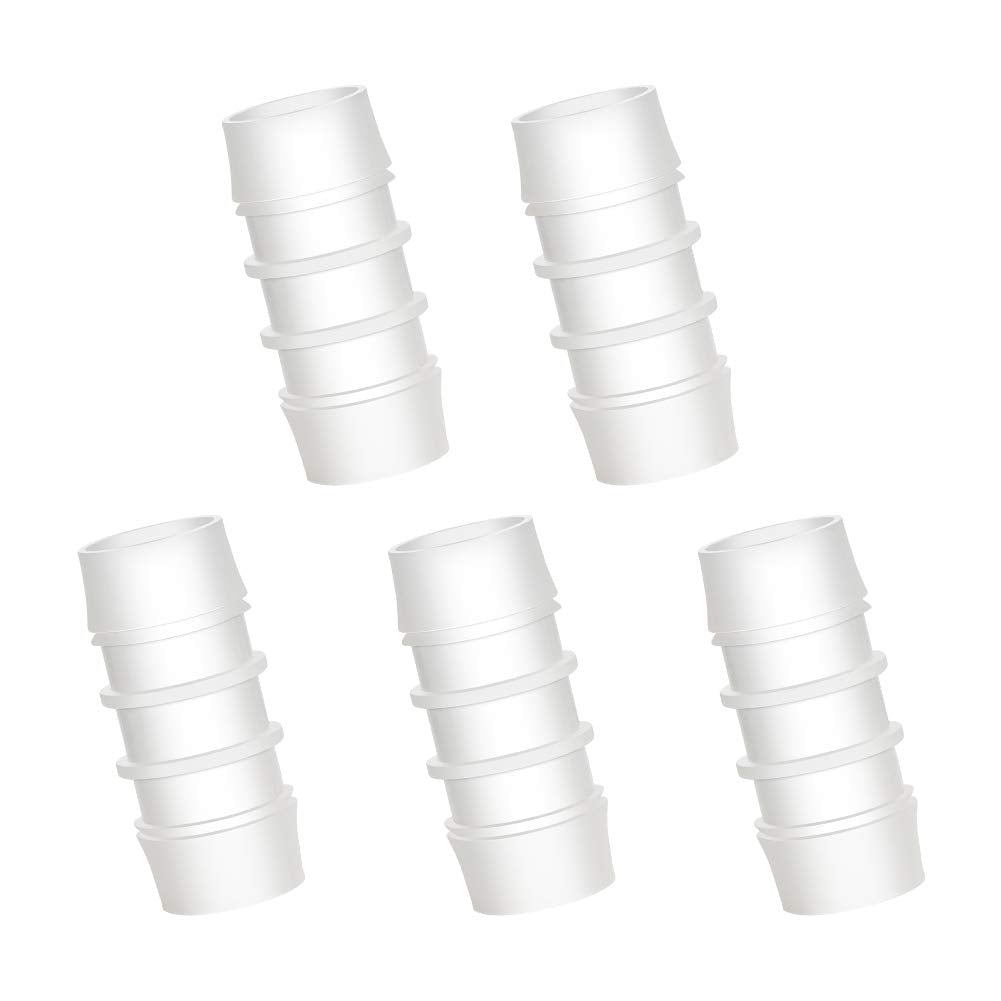 [Australia - AusPower] - Quickun Plastic Hose Barb Fitting, 1" x 1" Barbed Splicer Mender Joint Adapter Union Fitting (Pack of 5) 1inch 