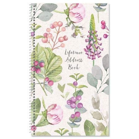 [Australia - AusPower] - Pale Peony Address Book - 94 Pages; 5" x 8-1/2", Spiral Bound Address Book 