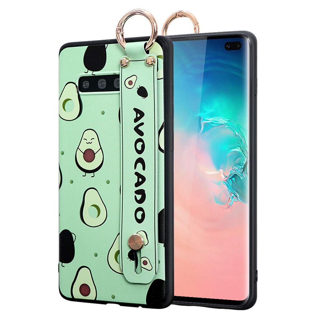 [Australia - AusPower] - Yoedge Case for Samsung Galaxy A11 / M11, Shockproof Soft TPU Silicone Back Cover Bumper Case with Wristband, Cute Pattern Matte Protective Case Designed for Samsung M11-6.4 inch, Avocado 