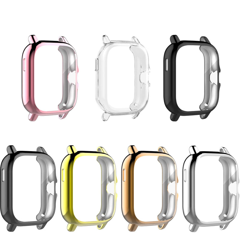 [Australia - AusPower] - Chofit 7 Pack Case Compatible with Amazfit GTS 3/GTS 2/GTS 2e Protective Case All-Around TPU Anti-Scratch Case Bumper Cover for Amazfit GTS 3/GTS 2/GTS 2e Smartwatch Accessories (7 Pack) 