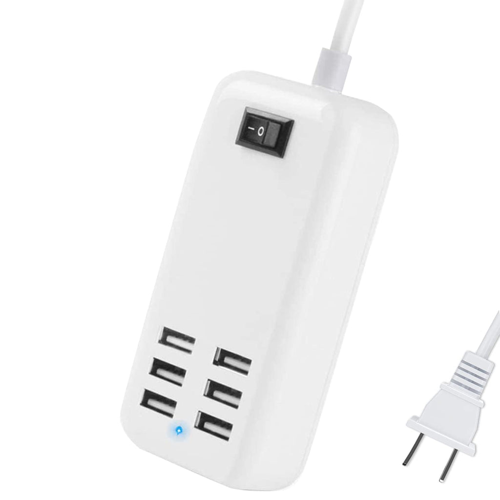 [Australia - AusPower] - 6 Ports USB Charger Hub Desktop US Plug AC Power Wall Travel Charging Adapter Slots Charging Station 