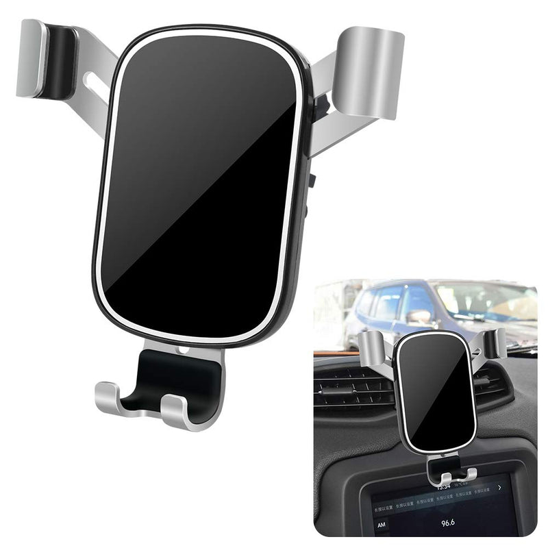 [Australia - AusPower] - LUNQIN Car Phone Holder for 2015-2022 Jeep Renegade SUV [Big Phones with Case Friendly] Auto Accessories Navigation Bracket Interior Decoration Mobile Cell Mirror Phone Mount 