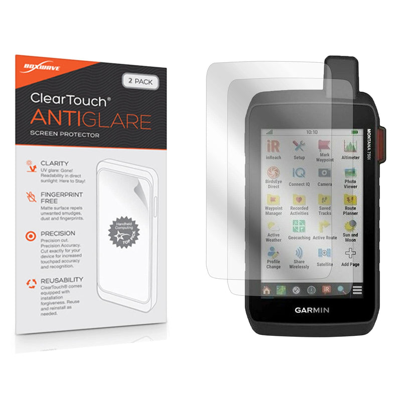 [Australia - AusPower] - BoxWave Screen Protector for Garmin Montana 750i (Screen Protector by BoxWave) - ClearTouch Anti-Glare (2-Pack), Anti-Fingerprint Matte Film Skin Anti-Glare (2-Pack) 