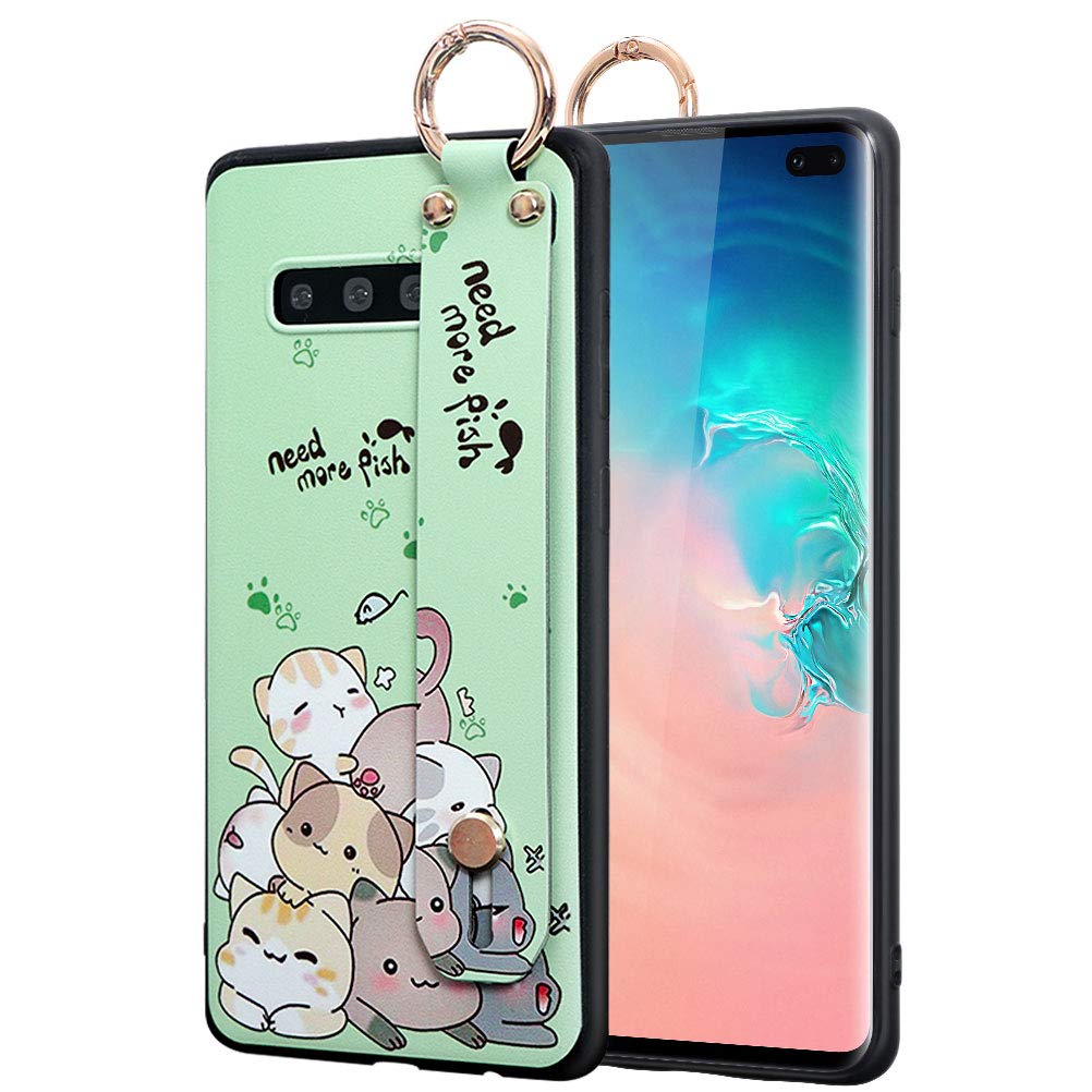 [Australia - AusPower] - Yoedge Case for Samsung Galaxy S20 FE 5G / S20 Lite / S20 Fan Edition, Shockproof Back Cover Bumper Case with Wristband, Cute Pattern Matte Protective Case Designed for Samsung S20 Lite-6.5 inch, Cat 