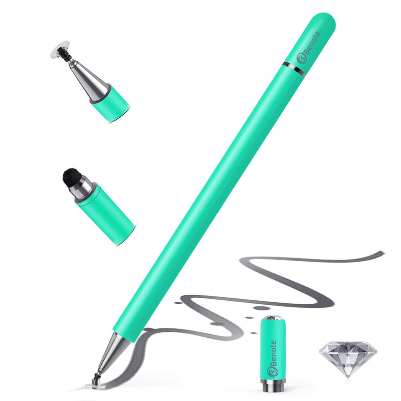 [Australia - AusPower] - Benote Stylus Pens for Touch Screen, Fine Tip Stylus Magnetic Disc Universal Stylus Pens for ipad, iPhone, Apple, Android, Tablet, hp Chromebook, Phone, Tablet - Turquoise 