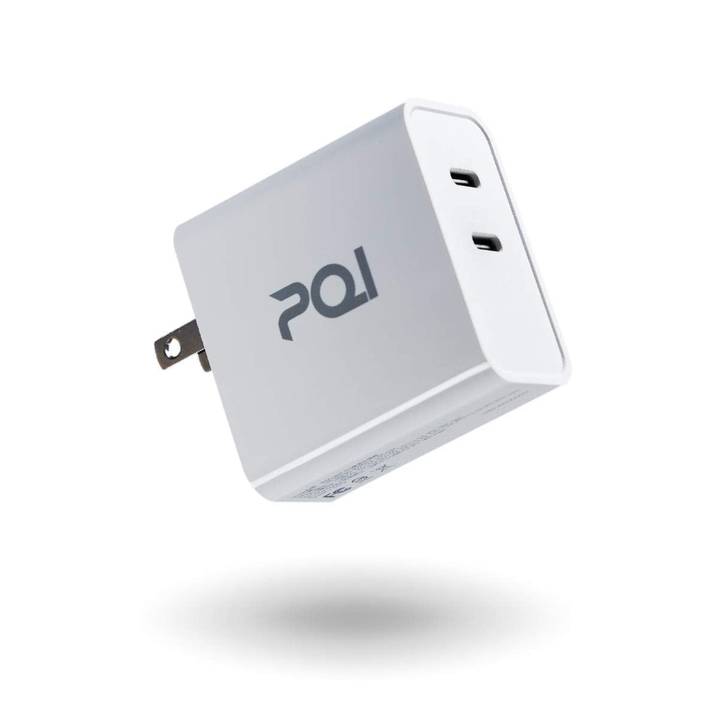 [Australia - AusPower] - PQI 36W USB C Wall Charger | 36 Watt Type C Dual Ports Adapter Plug | Supports PD 3.0 Fast Charging | Compact & Portable USB C Charger Block | Compatible with Apple iPhone 12 Pro Max & More | White 