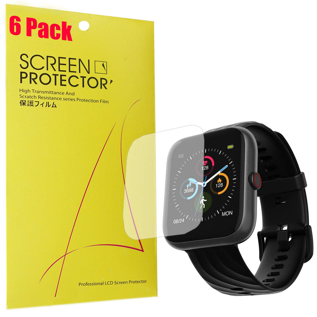 [Australia - AusPower] - Compatible for Virmee VT3 Plus Screen Protector, YOUkei Full Coverage Premium High Definition Ultra HD Clear Compatible for Virmee VT3 Plus Smartwatch (6 pack) 6 pack 