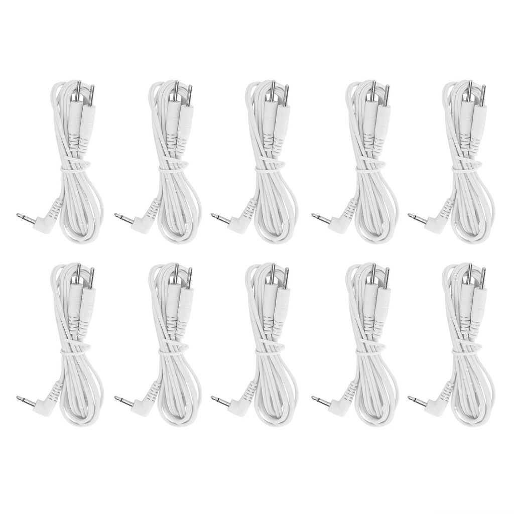 [Australia - AusPower] - Electrode Lead Wire Electrode Lead Cabl 10pcs Bag DC 2.5mm 1.2m 2‑in‑1 Pin Type Electrode Lead Wires Cable for TENS Unit Physiotherapy Machine 