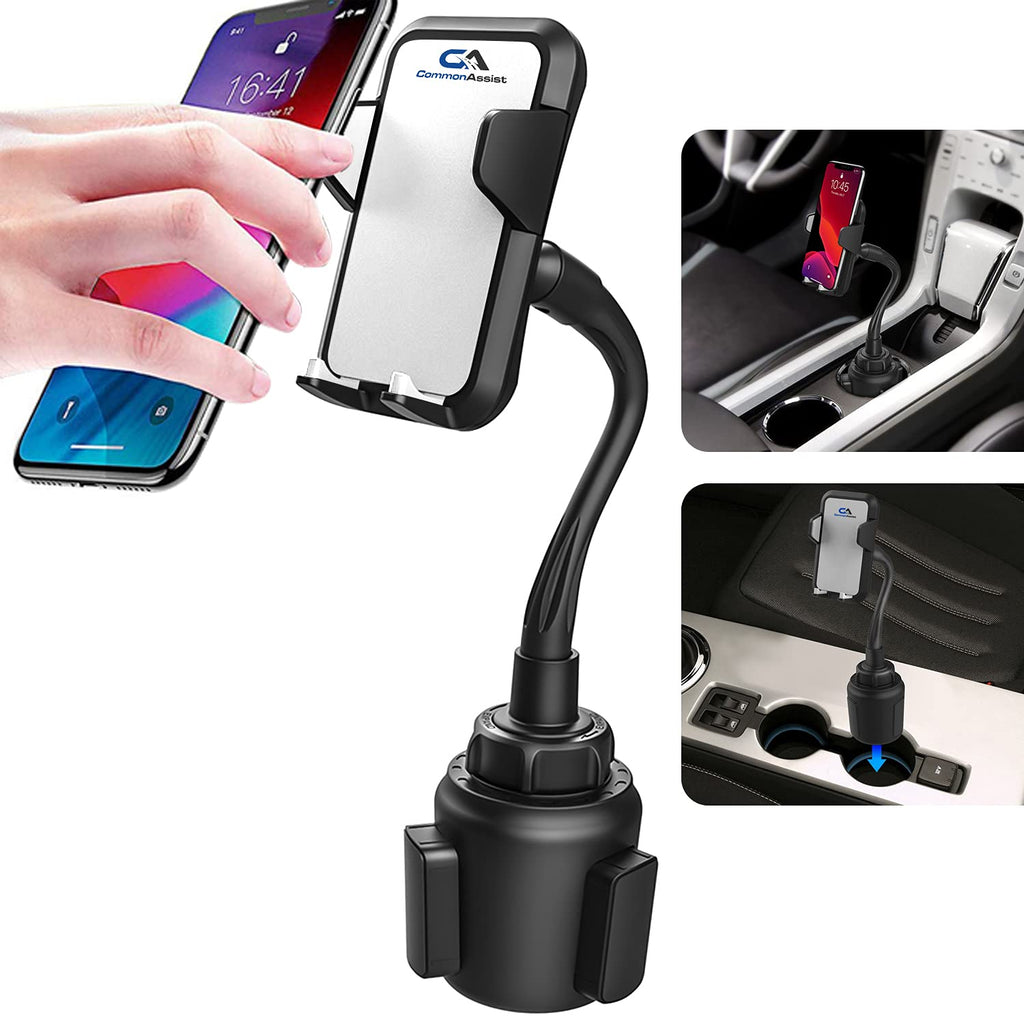 [Australia - AusPower] - Phone Holder for Car Cup Holder Mount, Adjustable Phone Cup Holder for Car iPhone, Easy to Install Car Phone Holder Cup,  Fits Most Phones with Case,  Fits Most Cars Trucks SUVs 