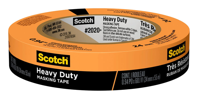 [Australia - AusPower] - Scotch Heavy Duty Masking Tape, 0.94 in x 60.1 yd, 2020+-24AP, 1 roll 0.94" Width 