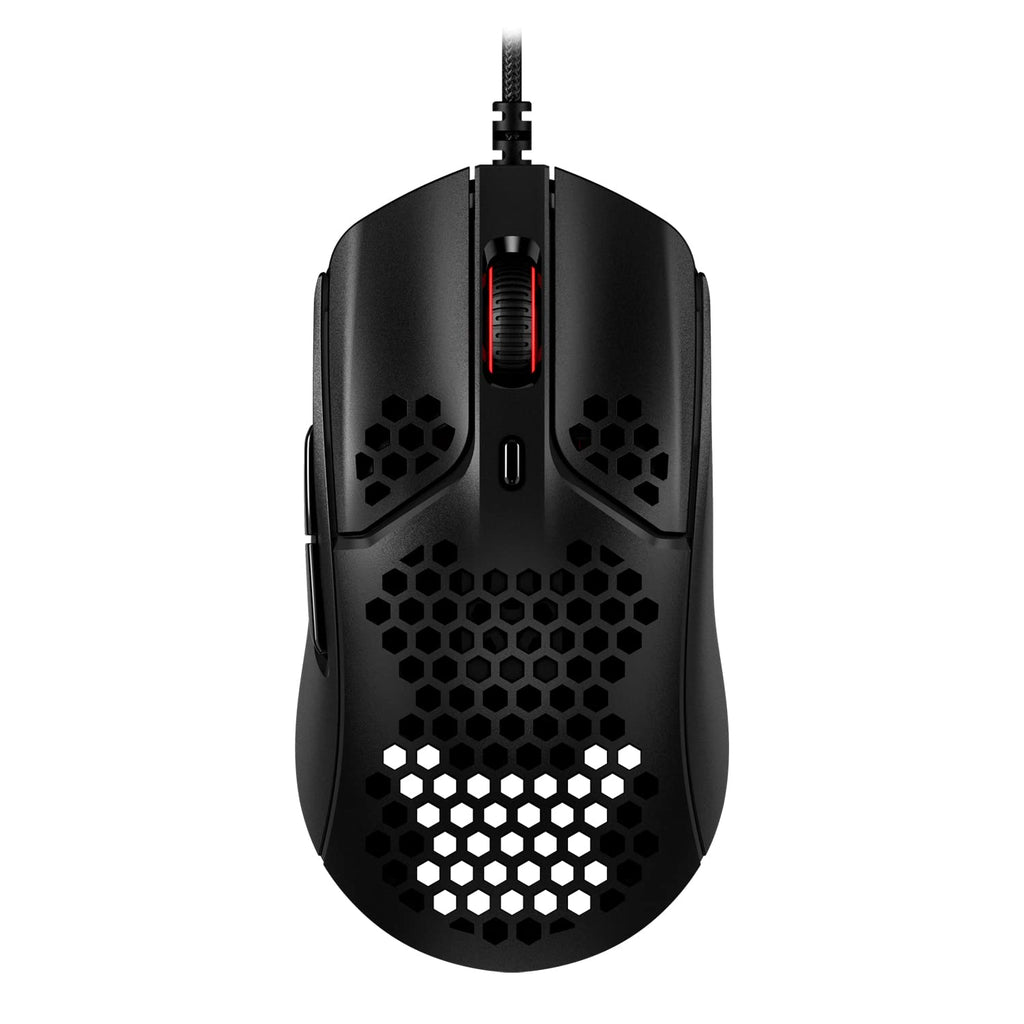 [Australia - AusPower] - HyperX Pulsefire Haste – Gaming Mouse, Ultra-Lightweight, 59g, Honeycomb Shell, Hex Design, RGB, HyperFlex USB Cable, Up to 16000 DPI, 6 Programmable Buttons Black Wired 