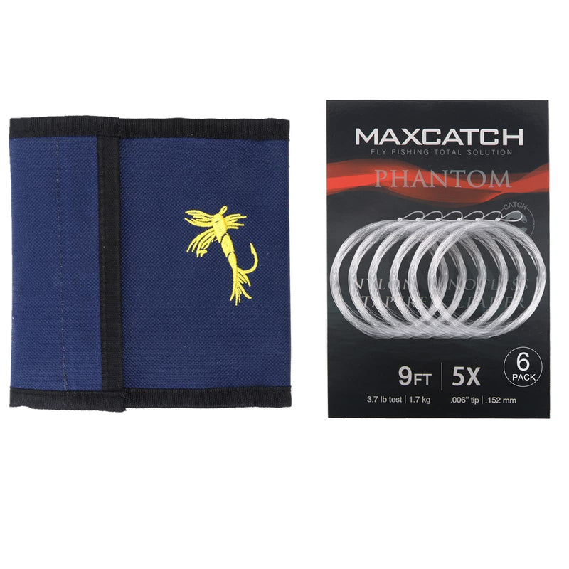 [Australia - AusPower] - Maxcatch Fly Fishing Tapered Leader Line 6 Pack -Pre-Tied Loop- Tensile Strength- Abrasion Resistance- Low Memory 7.5ft/9ft/12ft/15ft, 0X-6X Leader Wallet+Tapered Leader 7.5ft 3X(6pcs) 