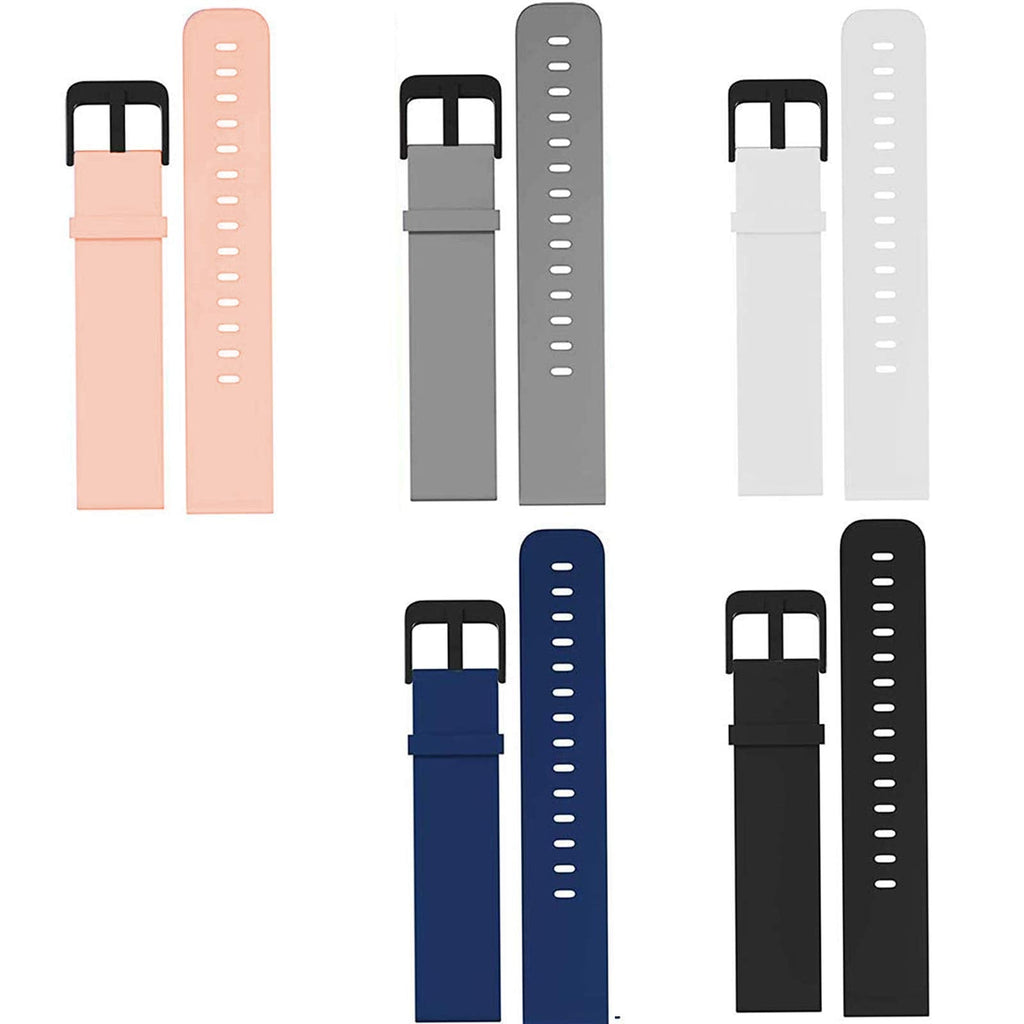 [Australia - AusPower] - Compatible with Virmee VT3 Bands, YOUkei 20mm Quick Release Watch Soft Silicone Sport Band Compatible with Virmee VT3 Smartwatch (5 Pack) 5 pack 
