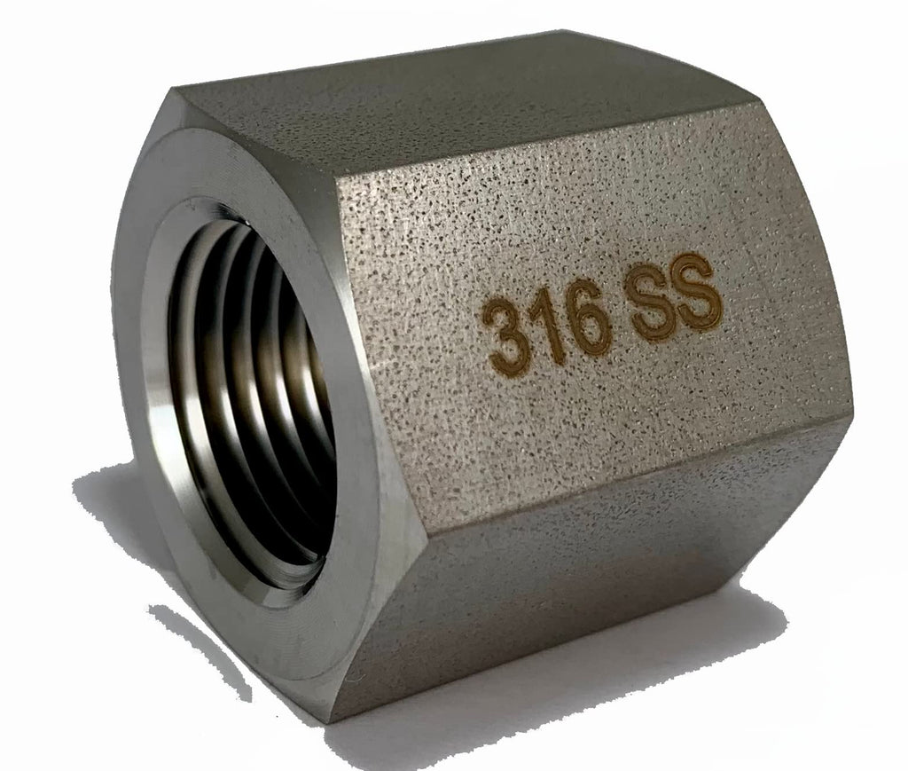 [Australia - AusPower] - 316 Stainless Steel 1/2 Inch NPT Female Taper Thread Hex End Cap for Air, Liquid, Water, Oil or Hydraulic Fitting - Industrial Air Tool Hose or Pipe Connections 316SS 