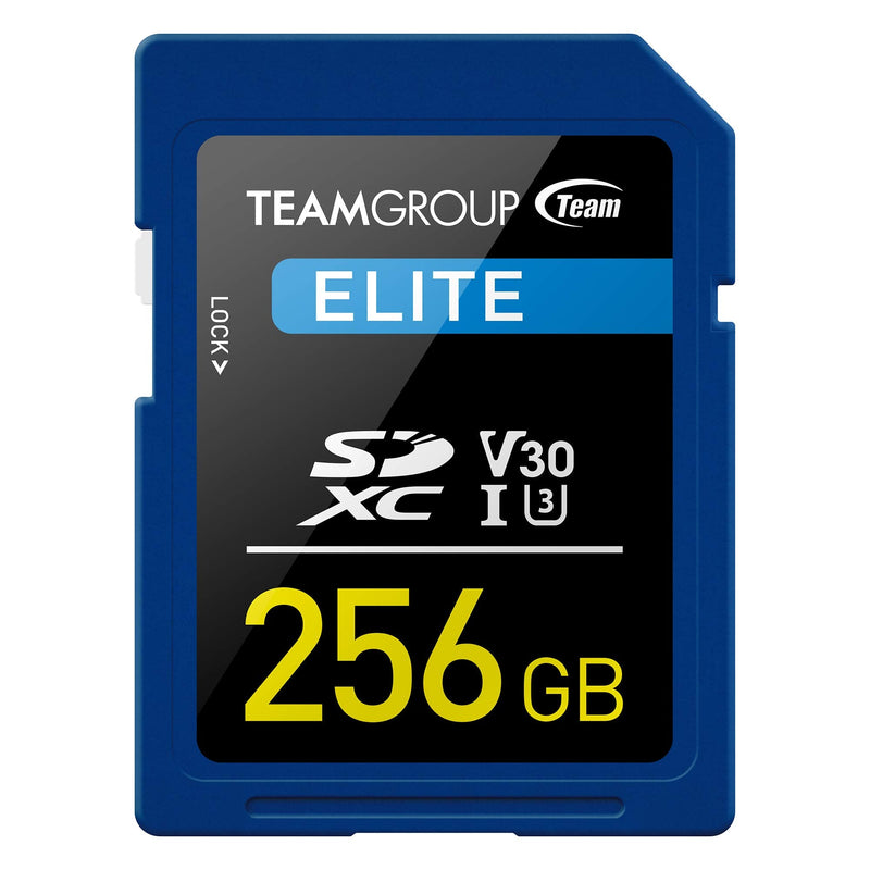 [Australia - AusPower] - TEAMGROUP Elite 256GB UHS-I U3 V30 4K UHD Read Speed up to 90MB/s SDXC Memory Card for Professional Vloggers, Filmmakers, Photographers & Content Curators TESDXC256GIV3001 ELITE U3 V30 