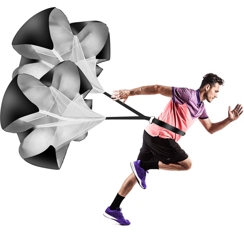 [Australia - AusPower] - Vhxorrz Running Parachute Speed Training Pack of 2 56 Inch Speed Resistance Parachute Speed Chute for Speed Training Football Basketball Training Adults Youth Kids 