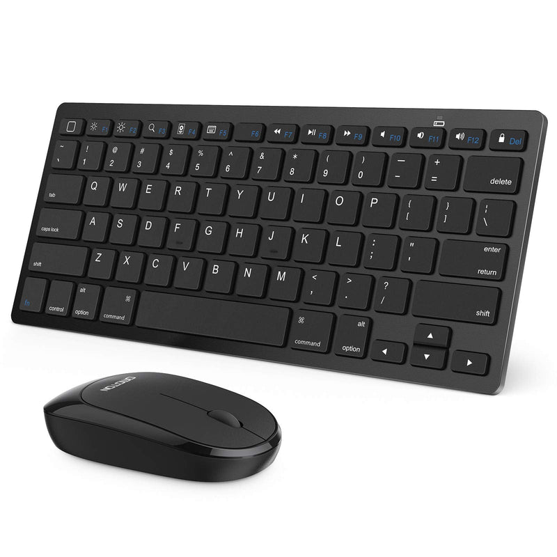 [Australia - AusPower] - OMOTON Bluetooth Keyboard and Mouse Combo, Wireless Keyboard Mouse for iPad Pro 12.9/11, iPad 9th/8th/7th Gen, iPad Air 4, All iPad (iPadOS 13 and Above), and Other Bluetooth Enabled Devices (Black) Black 