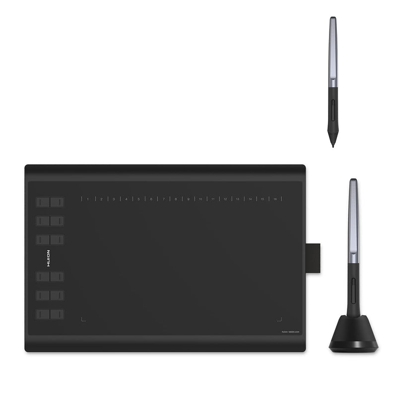 [Australia - AusPower] - Huion Inspiroy H1060P Graphics Drawing Tablet with 2 PCS Digital Pen PW100, OTG Adapter Included 
