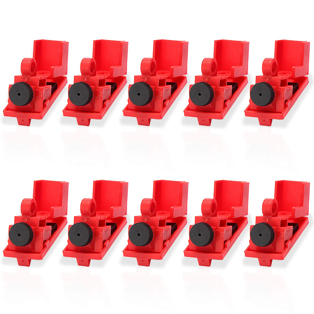 [Australia - AusPower] - Circuit Breaker Lockout Device - Lockout Tagout Kit 10 PCS Universal Single Pole Clamp Lockout Tagout Electrical Breaker for Loto Station Lock Out Tag Out Set 