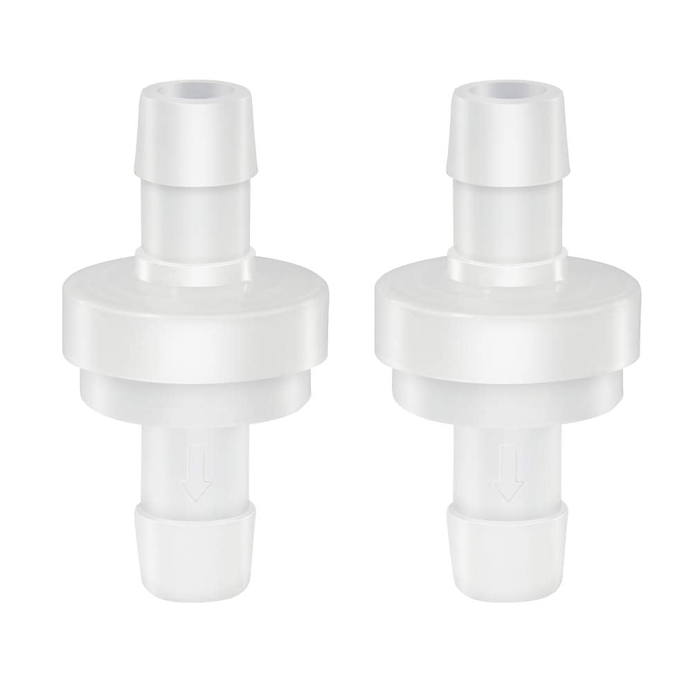 [Australia - AusPower] - Quickun Inline Check Valve, 1/2" Hose ID One Way Return Inline Check Valve High Temperature and Corrosion Resistance Fish Tank Pump Medical Automotive (Pack of 2) 0.5 Inch 