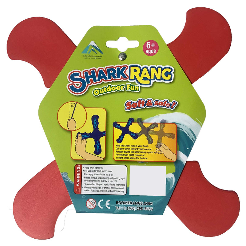 [Australia - AusPower] - Shark Rang Red Boomerang - Great Beginner Boomerang for Kids or Adults. Soft and Safe. 