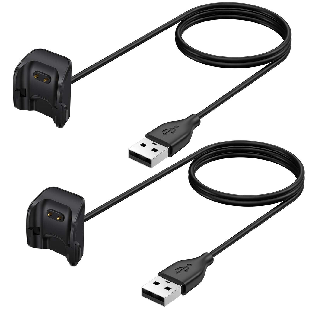 [Australia - AusPower] - EZCO 2-Pack Charger Compatible with Samsung Galaxy Fit 2 (Not for Galaxy Fit 1), 3.3 Ft USB Replacement Charging Cable Dock Stand Station Accessories for Galaxy Fit 2 Smart Watch 