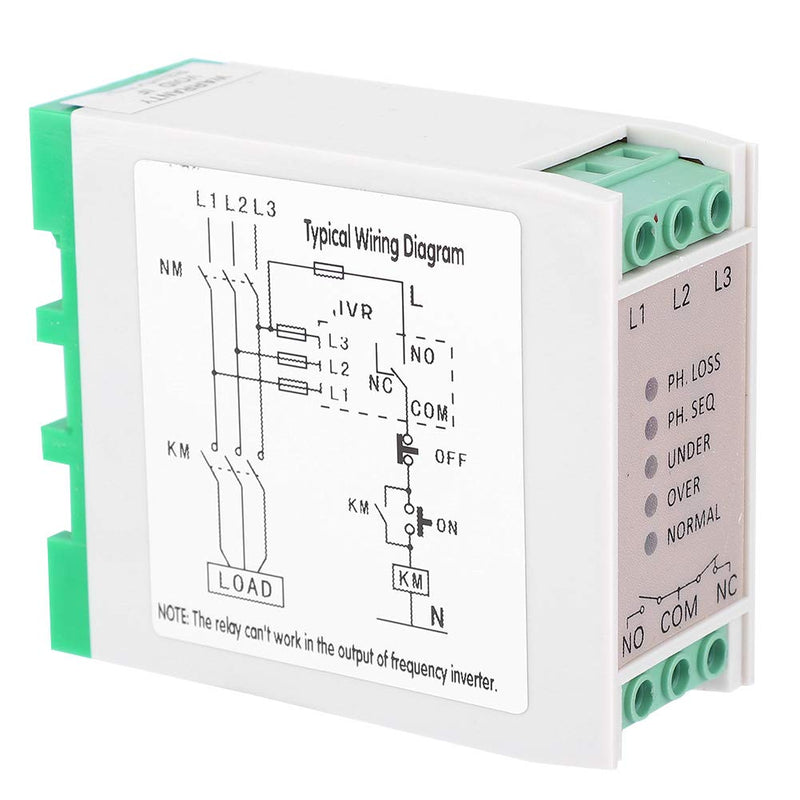 [Australia - AusPower] - AC 480V 3 Phase Circuit Protection Voltage Monitoring Relay 5 Indicators Heavy Duty Phase Failure Sequence Protection Relay Stable for Air Compressors 