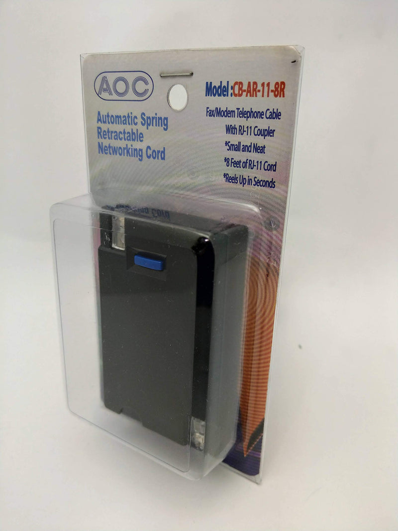 [Australia - AusPower] - 8 Feet Long Automatic Spring Retractable Telephone/Fax/Computer Modem RJ-11 Phone Cable 