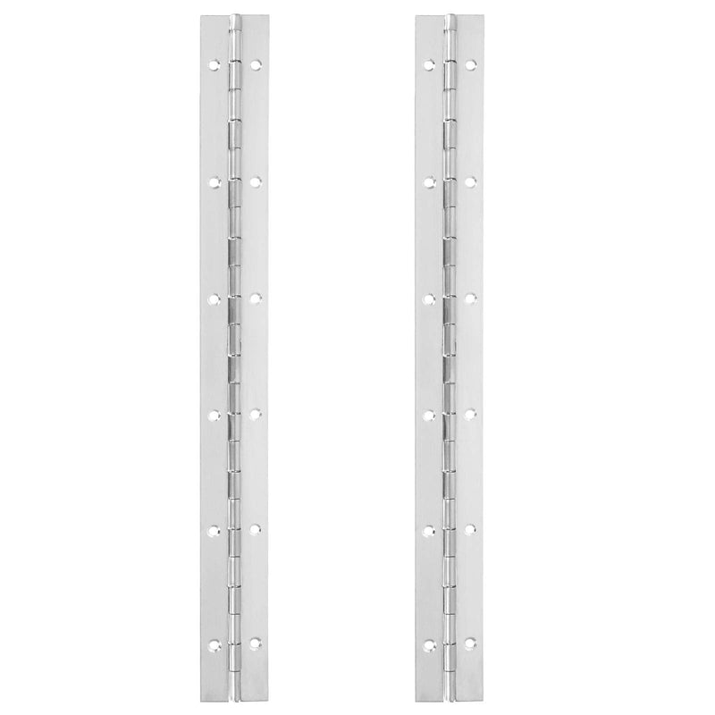 [Australia - AusPower] - 2 PCS Stainless Steel 304 Piano Hinge, 12 Inch Heavy Duty Continuous Hinge, 0.04" Thickness Fixing Folding Continuous Piano Hinge 