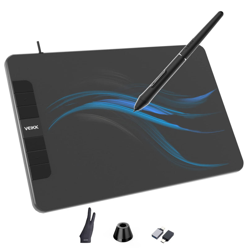 [Australia - AusPower] - VEIKK VK640 Drawing Tablet 6 x4 inch OSU Tablet with Battery-Free Stylus for Android,Windows and Mac OS,Support Tilt Function(8192 Level Pressure) 