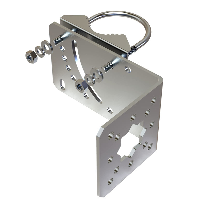 [Australia - AusPower] - Pole Mount Bracket to Wall Hardware Accessories for Signal Booster Outside Home Antenna Pole Holder Wall Mount Mast Clamp Adjustable Angle 