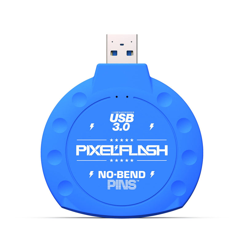 [Australia - AusPower] - PixelFlash No-Bend Pins USB 3 CF Card Reader Tactical SuperSpeed Compact Flash Adapter [American Brand] - Blue Classic 