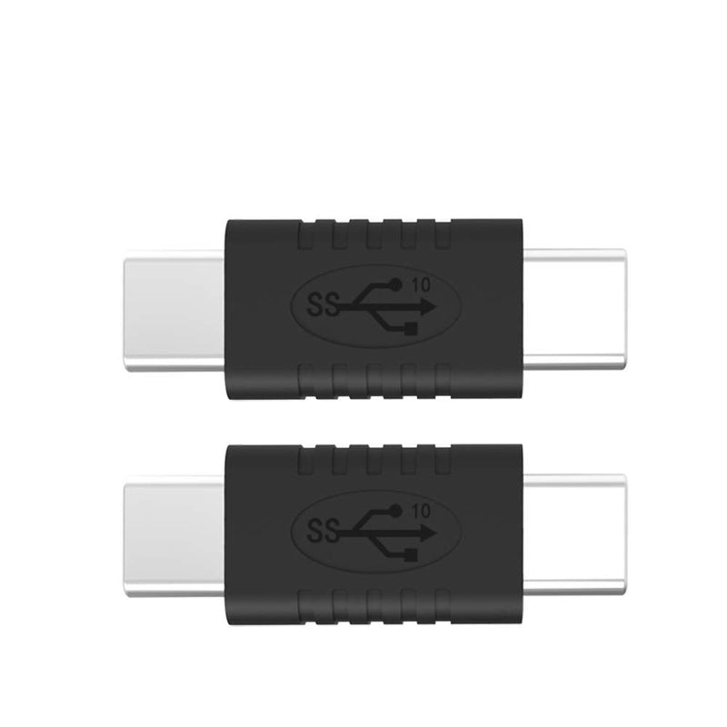 [Australia - AusPower] - Type C Male to Type C Male Adapter Support Data Synchronization and Charging USB C to USB C Cable 3.1 Gen 2 10Gbps 60W Converter, 2-Pack 
