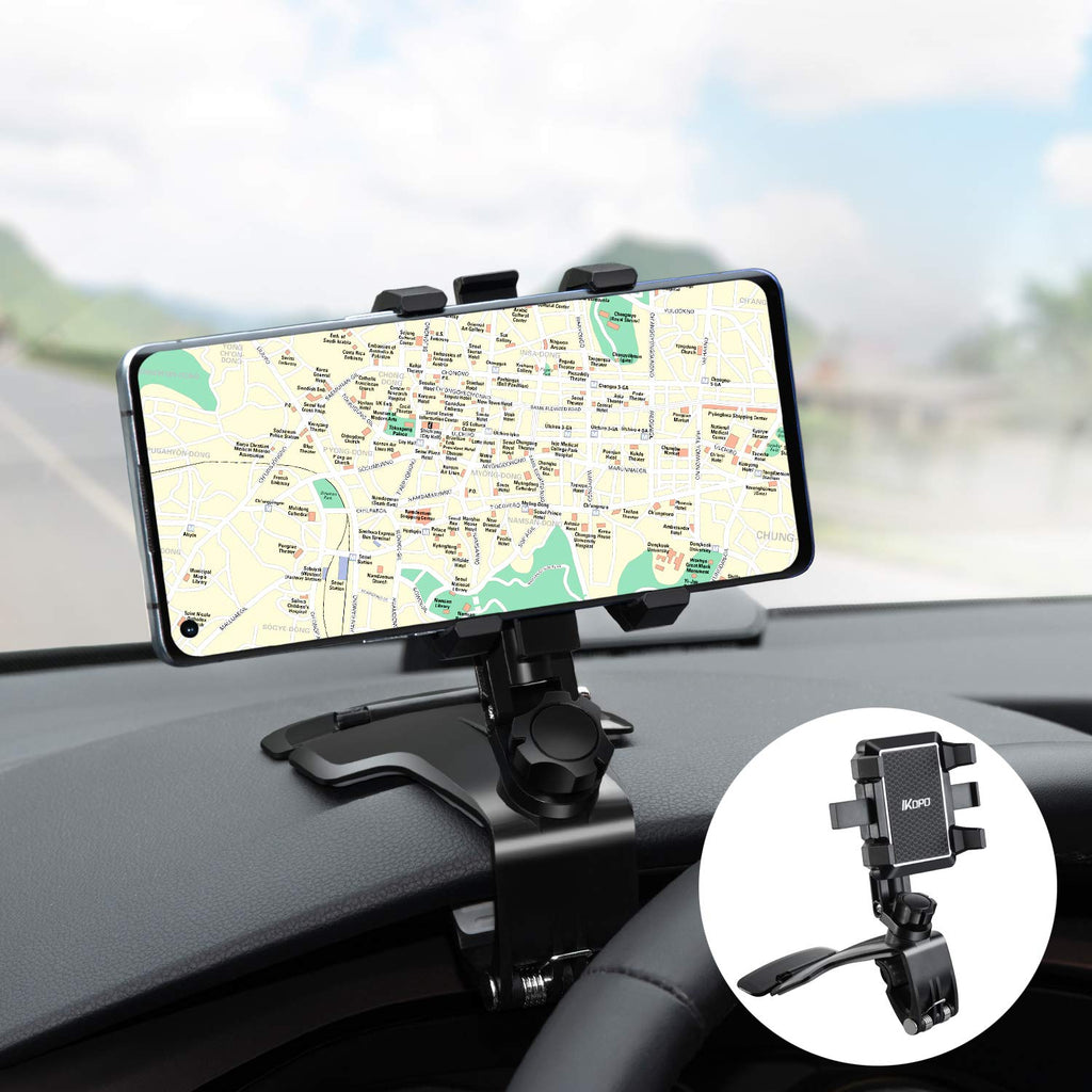[Australia - AusPower] - IKOPO Car Phone Holder Mount - Multiple Purposes Cell Phone Holder for Car Dashboard with 1200 Degree Rotation Suitable for iPhone,Samsung,LG,Huawei,and More 