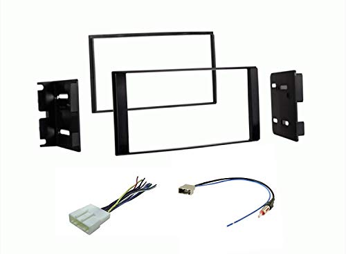 [Australia - AusPower] - Car Stereo Dash Mount Kit Wire Harness and Antenna Adapter Combo to Install a Double Din Size Aftermarket Radio- Made for 2013-2020 Nissan NV200 and 2015-2018 Chevrolet City Express 