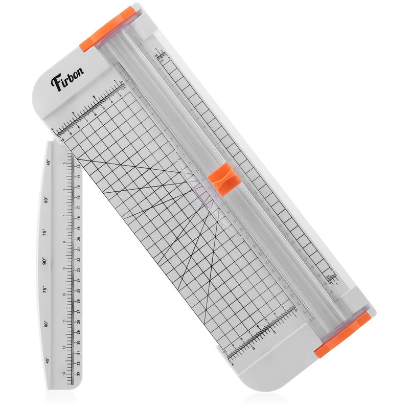 [Australia - AusPower] - Firbon A4 Paper Cutter 12 Inch Titanium Paper Trimmer Scrapbooking Tool with Side Ruler for Craft Paper, Coupon, Label, Cardstock (White) 