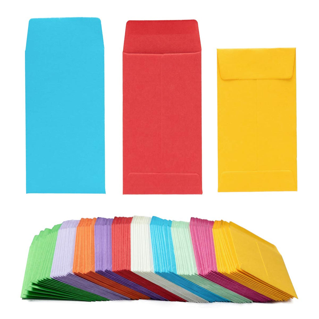 [Australia - AusPower] - 100 Pack Colorful Money Envelopes Budget Envelopes #7 Coin Envelope for Cash, Budgeting, Check, Gifts Cards(3.5×6.5 inch) 