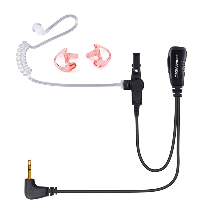 [Australia - AusPower] - COMMIXC Walkie Talkie Earpiece, 1-Pin 2.5mm Covert Air Acoustic Tube Walkie Talkie Headset with Mic PTT, Only Compatible with Motorola Talkabout Radios 