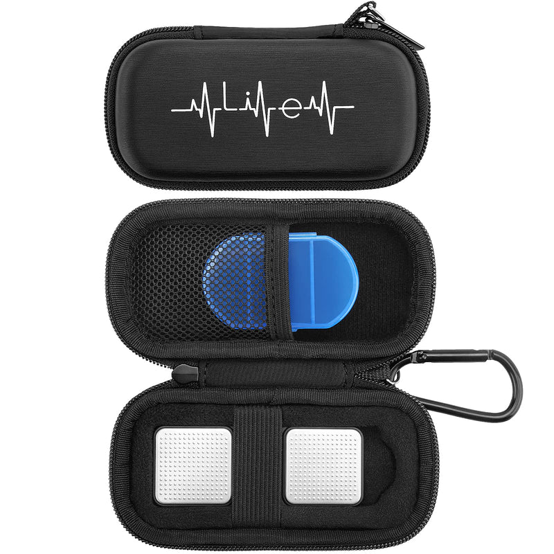 [Australia - AusPower] - YINKE Case for AliveCor kardia Mobile Heart Monitor EKG/Wireless 6-Lead EKG, Travel Case Protective Cover Storage Bag (Black) Black 