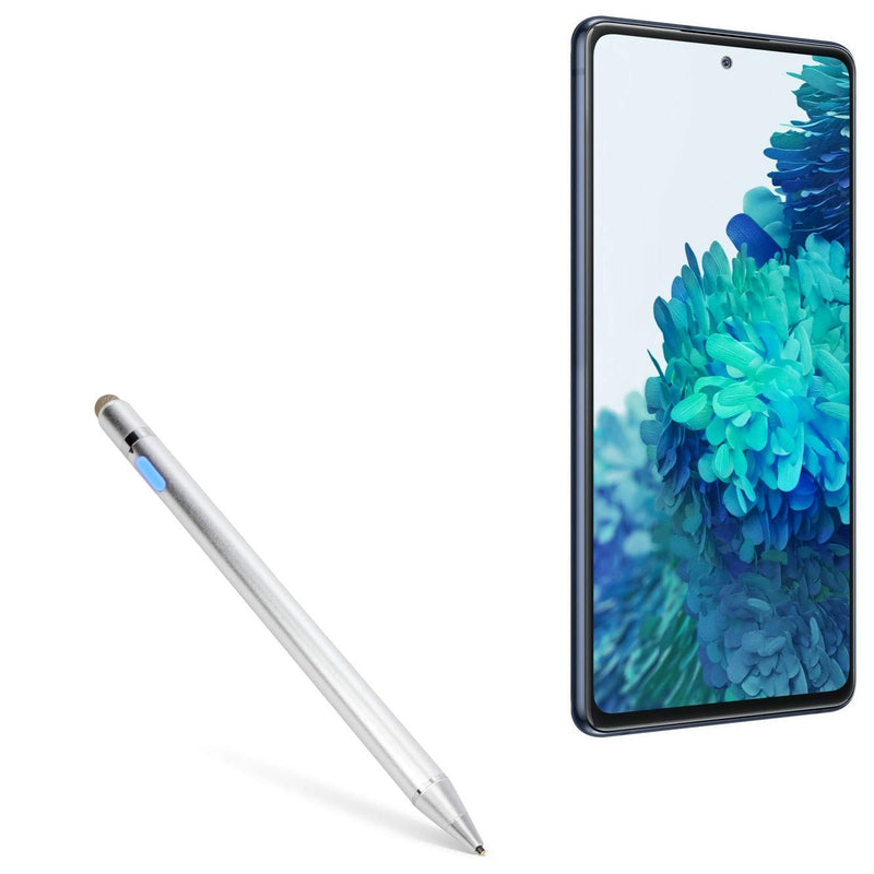 [Australia - AusPower] - BoxWave Stylus Pen for Samsung Galaxy S20 FE (Stylus Pen by BoxWave) - AccuPoint Active Stylus, Electronic Stylus with Ultra Fine Tip for Samsung Galaxy S20 FE - Metallic Silver 