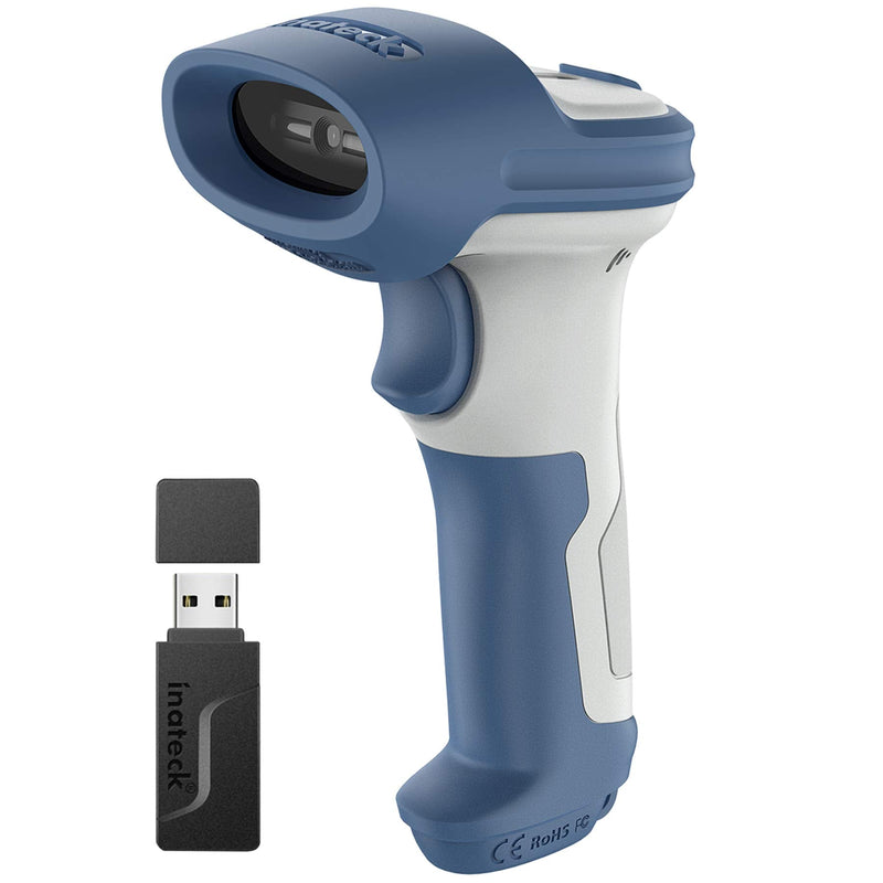 [Australia - AusPower] - Inateck Healthcare Barcode Scanner 2D for Hospital, Medical Barcode Reader, Read Vaccine Barcode and All GS1 Barcodes, BCST-71 White Blue 