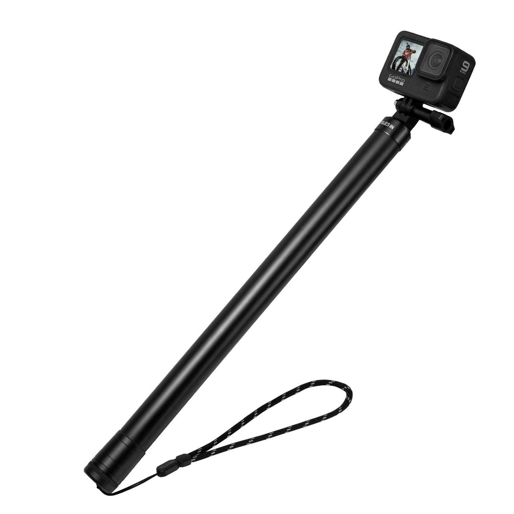 [Australia - AusPower] - TELESIN 118"/3 Meters Ultra Long Selfie Stick for GoPro Max Hero 10 9 8 7 6 5 4 3+, Insta 360 One R One X, DJI Osmo Action, Extendable at 6 Lengths Carbon Fiber Lightweight Pole Monopod 